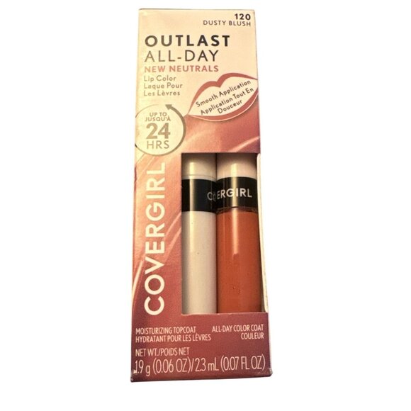 CoverGirl Outlast All-Day New Neutrals 120 Dusty Blush Lip Color & Topcoat - Picture 1 of 5